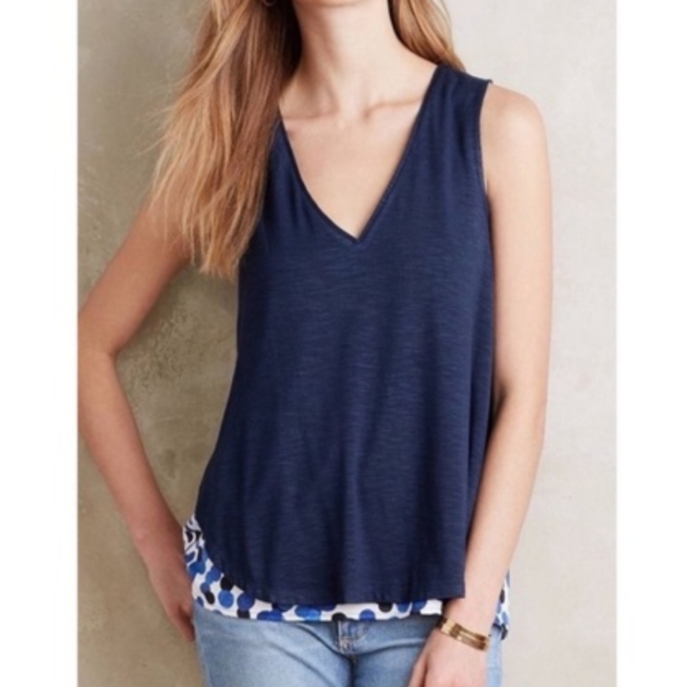 Anthropologie Deletta Weekdays Layered Tank Top
